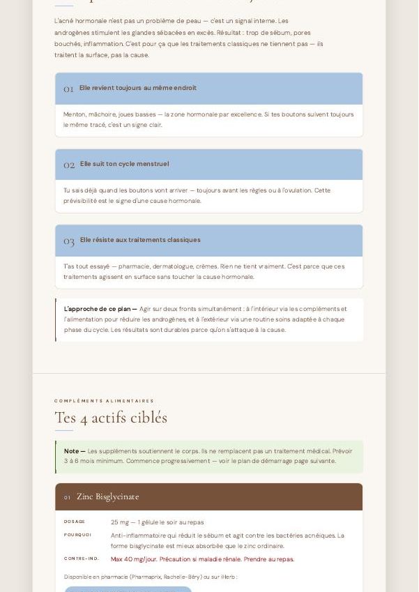Acné Hormonale — extrait 2 du guide