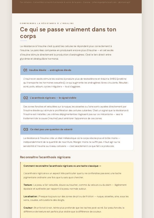 Résistance à l'Insuline — extrait 2 du guide