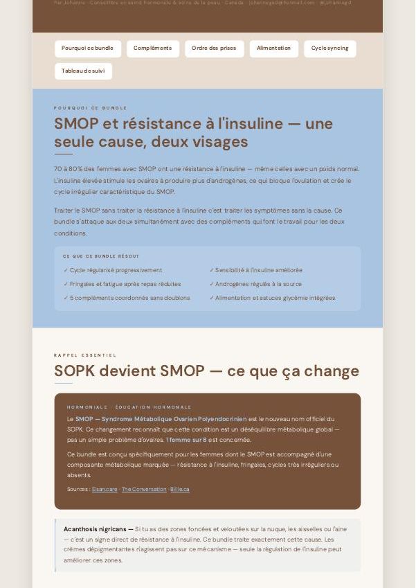 Cycle & Métabolisme — extrait 1 du guide