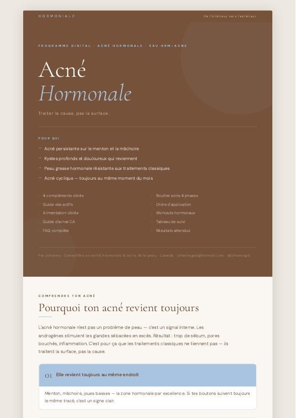 Acné Hormonale — extrait 1 du guide