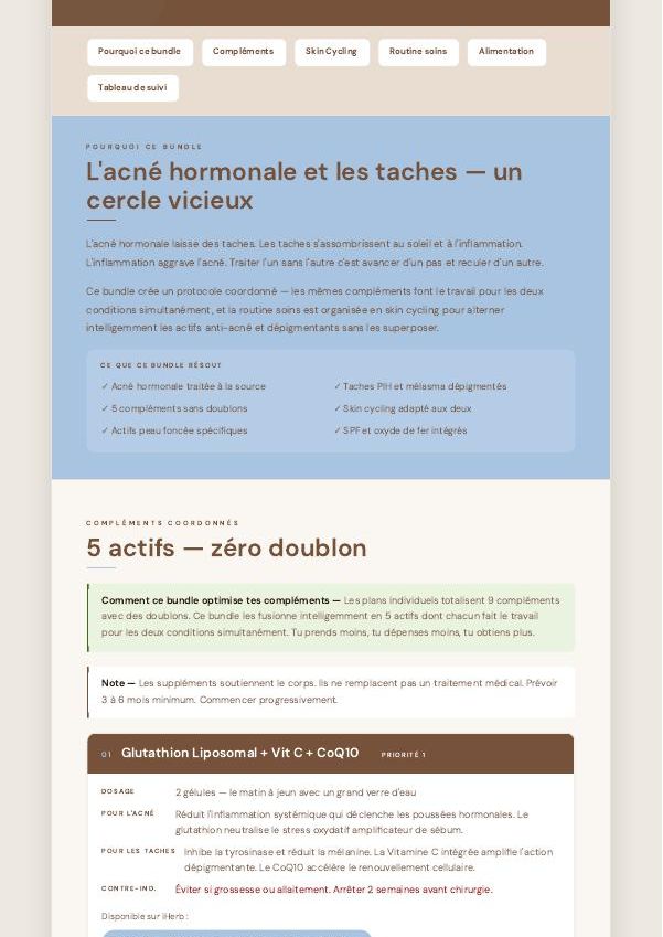 Peau & Pigmentation — extrait 1 du guide